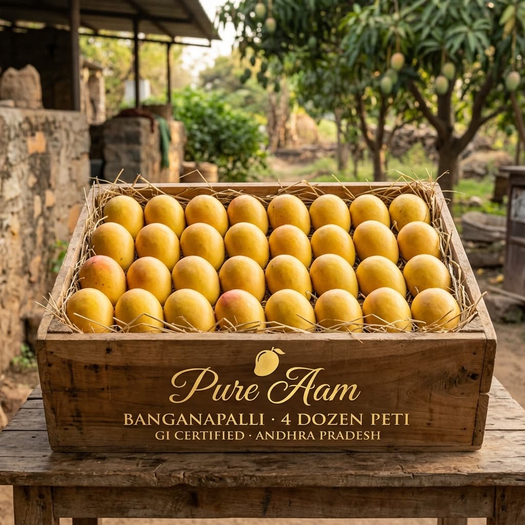 Buy Banganapalli (Safeda) Mango 4 Dozen Peti online — Pure Aam